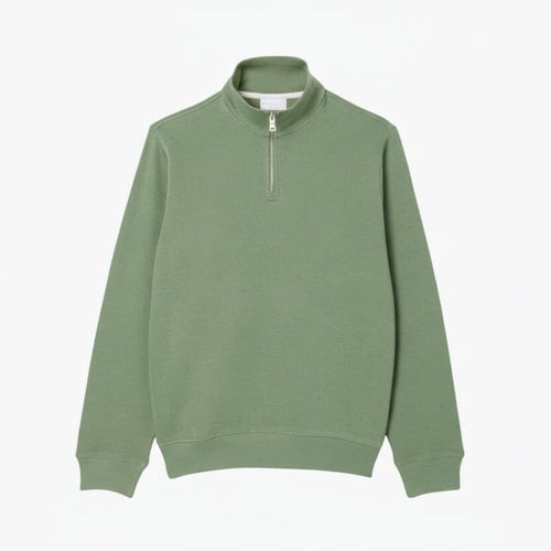 Zip-Up High Neck Sweatshirt
