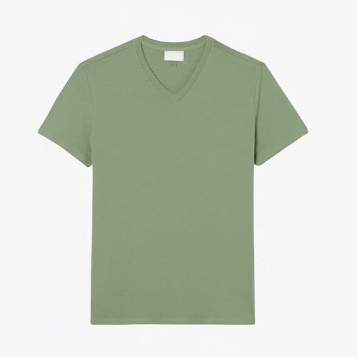 Lightweight Cotton Pima V Neck T-shirt