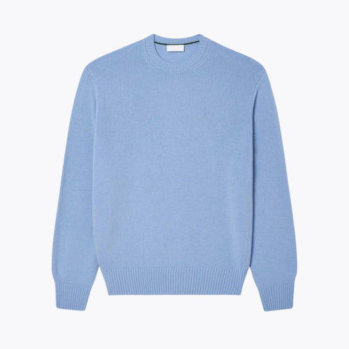 Carded Wool Crew Neck Sweater