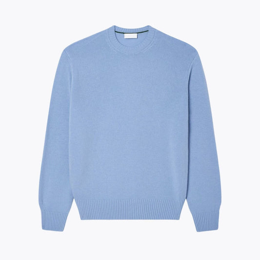 Carded Wool Crew Neck Sweater