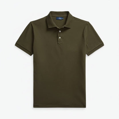 Custom Slim Fit Stretch Mesh Polo Shirt