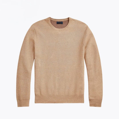 Mesh-Knit Cotton Crewneck Sweater